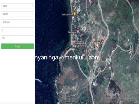 BALIKESİR MARMARA ADASI ÇINARLI MAH. MANASTIR KOYUNDA SATILIK ARSA