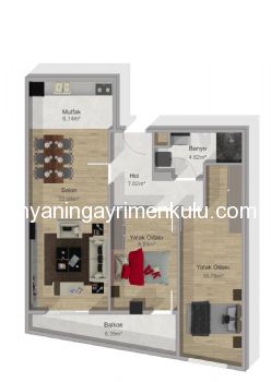 KÜÇÜKYALI MERKEZDE YENİ BİNADA 2+1 SATILIK DAİRE
